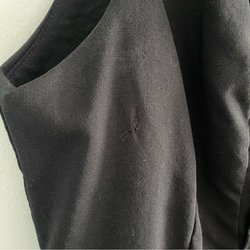 Burberry‎ London Black Pleated Classic Wool Sleeveless Preppy Midi Dress Size 10 - Picture 8 of 8